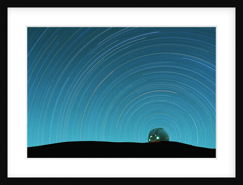 Star Trails over Telescope Dome on Mauna Kea by Anonymous