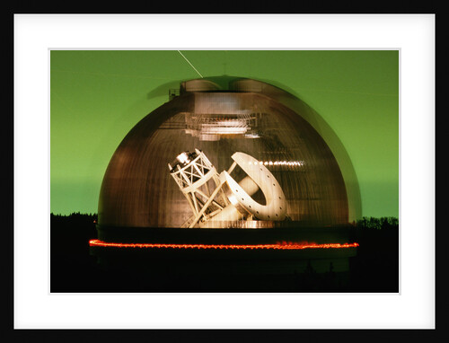 Hale Telescope Inside Palomar Observatory by Anonymous