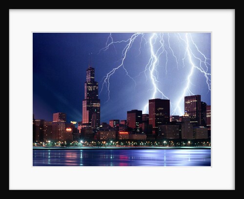 Thunderstorm Over Chicago by Anonymous