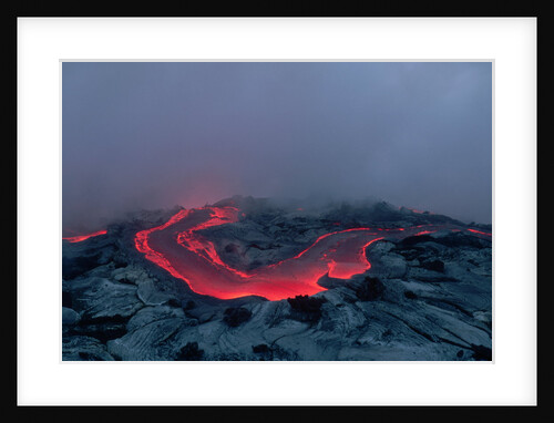 Lava Flowing in Hawaii by Anonymous