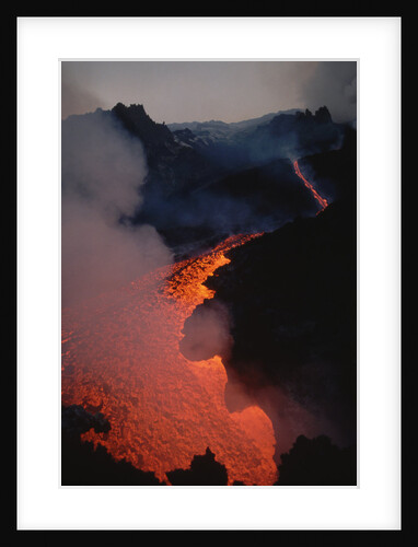 Glowing Lava in a Sicilian Valley by Anonymous