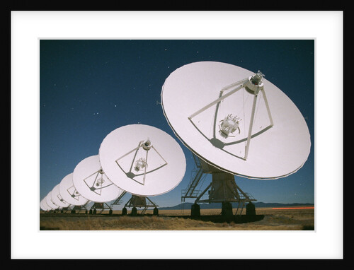Radio Telescope Array in the Moonlight by Anonymous