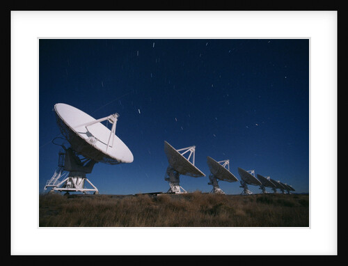 Radio Telescope Array in the Moonlight by Anonymous