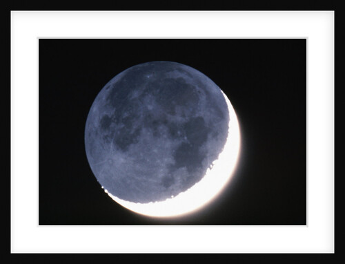 Crescent Moon with Earthshine by Anonymous
