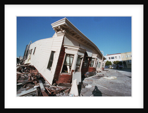 Quake-Damaged Home in San Francisco by Anonymous