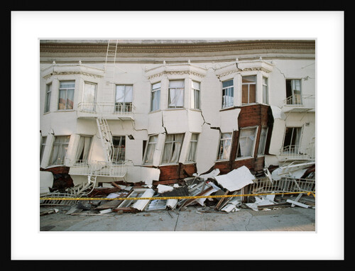 Quake-Damaged Apartment House by Anonymous
