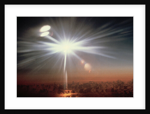 Solar Eclipse Seen from a Plane by Anonymous