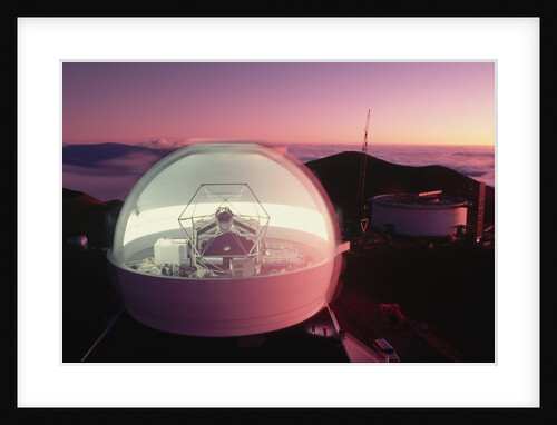 Keck Telescope Inside Its Dome by Anonymous