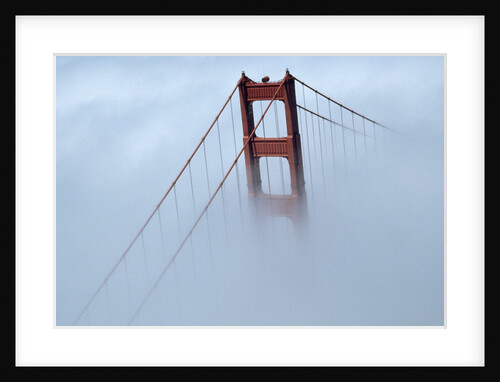 Golden Gate Bridge Tower Surrounded by Fog by Anonymous