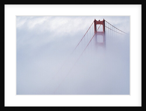 Golden Gate Bridge Tower Surrounded by Fog by Anonymous