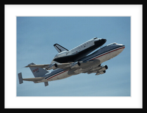 Space Shuttle Challenger Riding on 747 by Anonymous