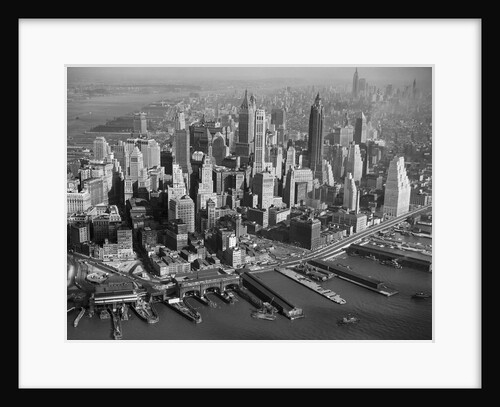 Aerial View of Downtown Manhattan by Anonymous