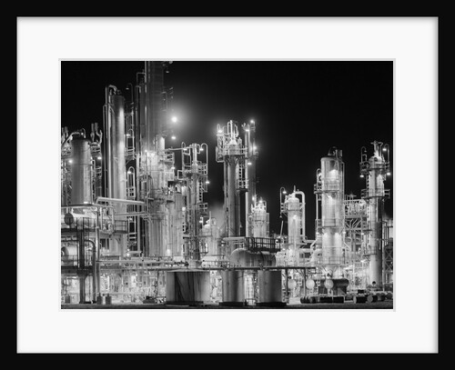 Hydro-Carbon Refinery at Night by Anonymous