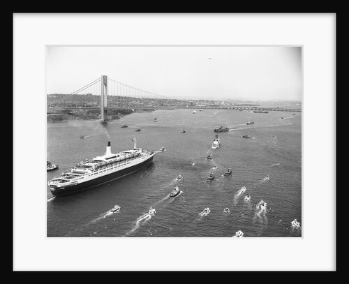 Cruise Ship Entering New York's Harbor by Anonymous