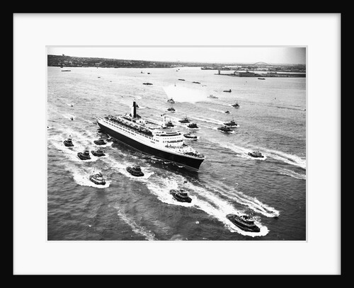 Cruise Ship Entering New York's Harbor by Anonymous