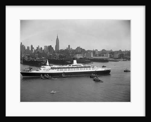 Cruise Ship in New York's Harbor by Anonymous