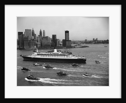 Cruise Ship in New York's Harbor by Anonymous