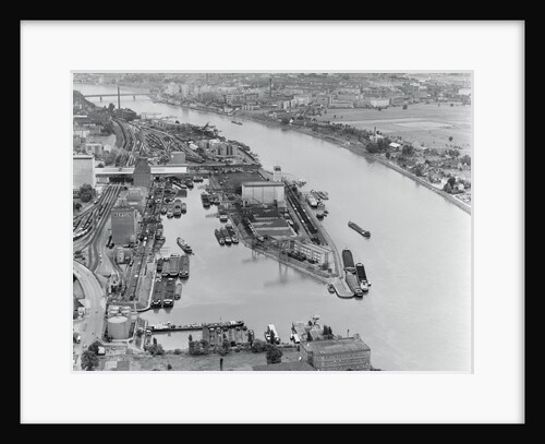 Barges on Rhine by Anonymous