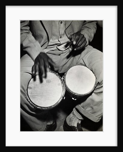 Man Playing the Bongo Drums by Anonymous