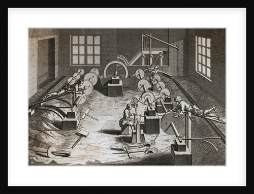 Men Utilizing Factory Machinery by Anonymous