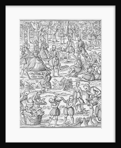 Depiction of Outdoor Picnic Attended by Royal Guests by Anonymous