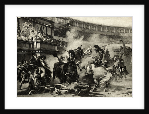Ancient Roman Bullfight by Anonymous