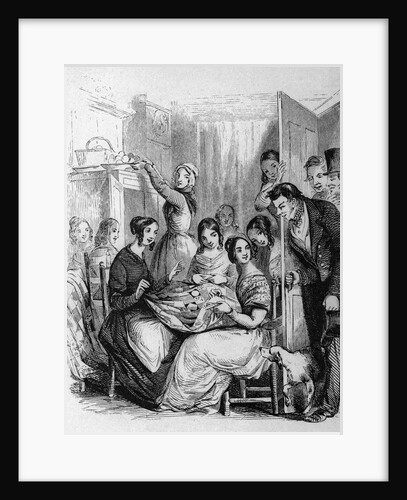 Quilting Party in American Home by Anonymous