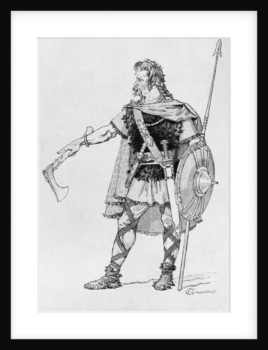 Portrait of Franco-Merovingien Warrior by Anonymous