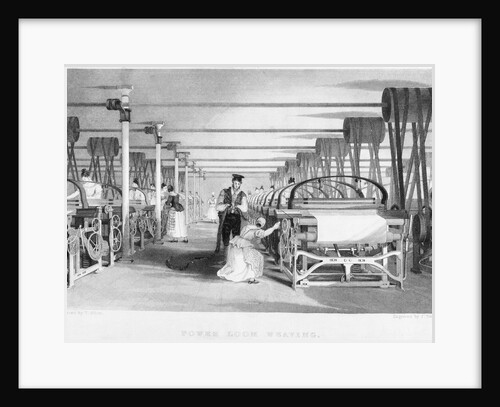 Interior of Power Loom Weaving Factory by Anonymous