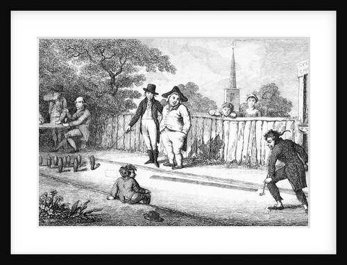 Men Playing Skittles by Anonymous