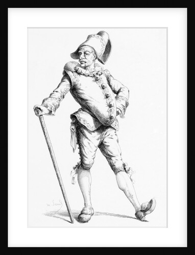 Italian Comedy Figure Polichinelle by Anonymous