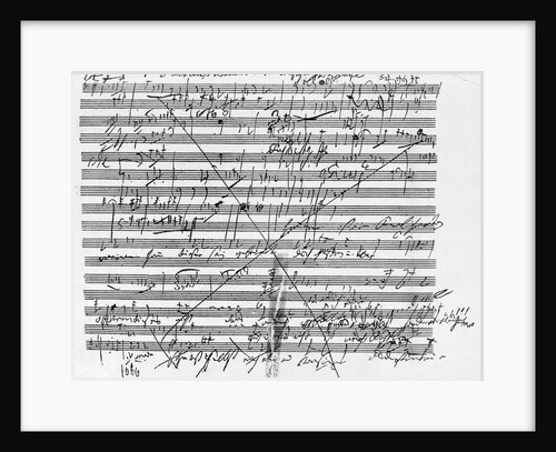 Display of Musical Score by Ludwig Beethoven by Anonymous
