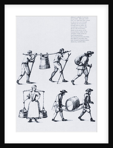 Illustration Depicting Men Carrying of Heavy Load by Anonymous