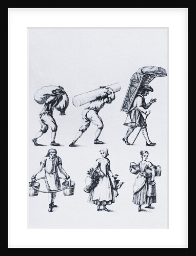 Man Carrying Heavy Load Over Shoulder by Anonymous