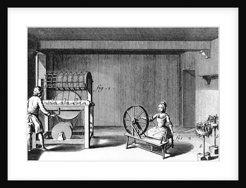 Workers Spinning Yarn by Anonymous