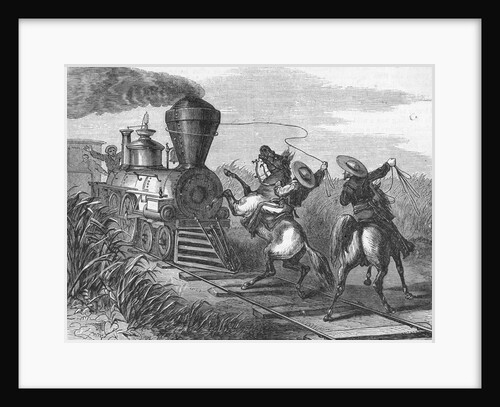 Cowboys Lassoing a Train by Anonymous