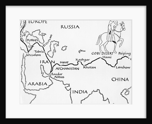 Map of Marco Polo's Travels by Anonymous