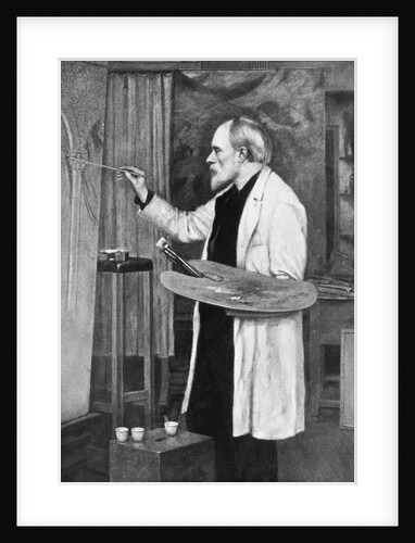 Drawing Depicting English Artist Sir Edward Caley Burne Jones at Work by Anonymous
