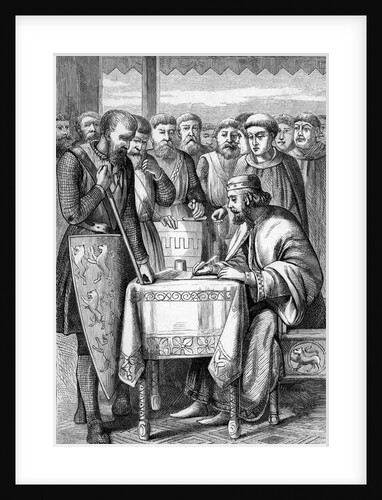Illustration of King John Signing the Magna Carta by Anonymous