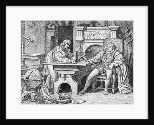 Johannes Kepler with Rudolph II by Anonymous