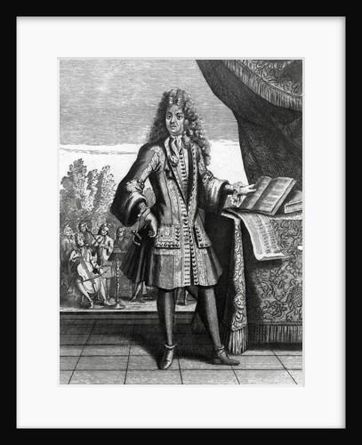 Drawing of Jean Baptiste Lully near His Orchestra by Anonymous