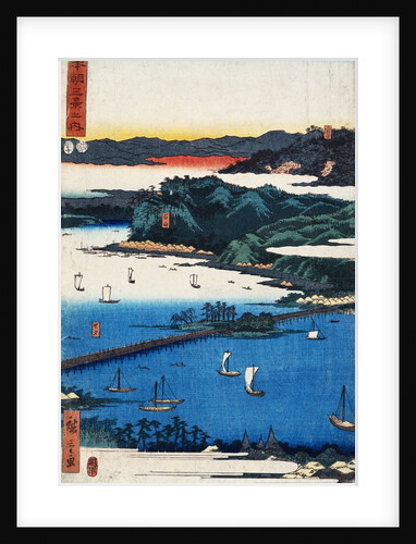 Eight Views of Omi: Miidera, Ishiyama, Seta by Hiroshige
