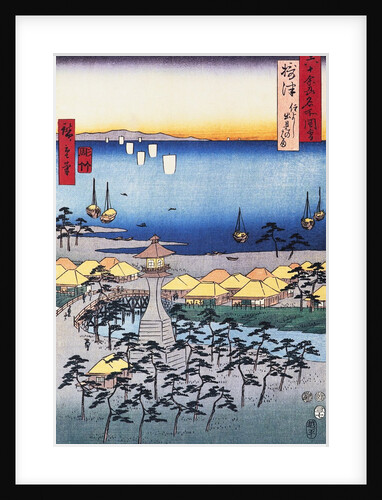 Demi Beach at Sumiyoshi in Settsu Province by Hiroshige
