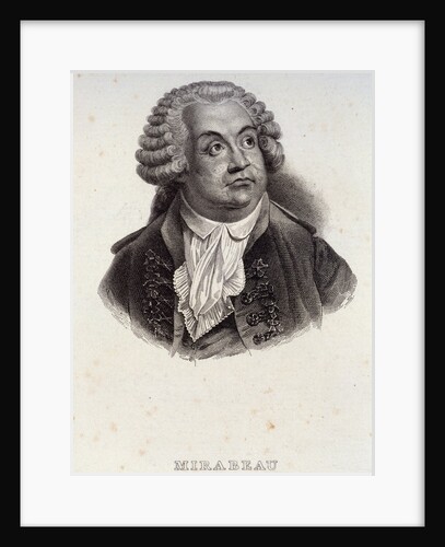 Portrait of Honore Gabriel Riqueti, Comte de Mirabeau by Anonymous