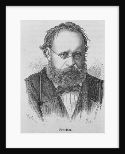 19th Century Portrait of French Socialist Joseph Proudhon from L'Histoire de France by Henri Jean Guillaume Martin