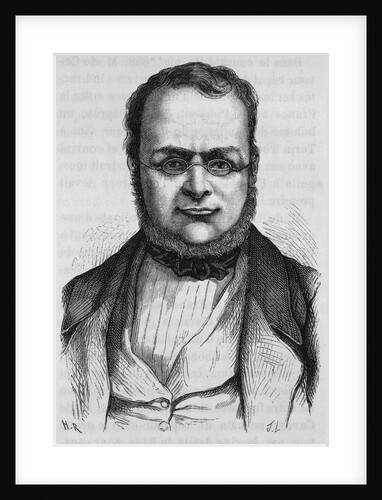 19th Century Portrait of Count Camillo Benso di Cavour from L'Histoire de France by Henri Jean Guillaume Martin