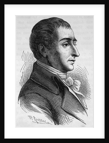 19th Century Portrait of French Mathematician Joseph Louis, Count of Lagrange, from L'Histoire de France by Henri Jean Guillaume Martin