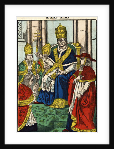 Pie IX Woodblock Print by Anonymous