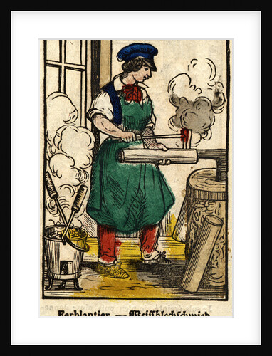 Ferblantier - Weissblechschmied Woodblock Print by Anonymous