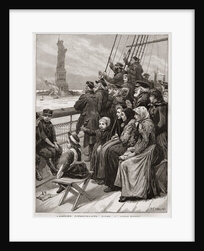 Arrivee d'Emigrants Juifs a New-York by Charles Joseph Staniland